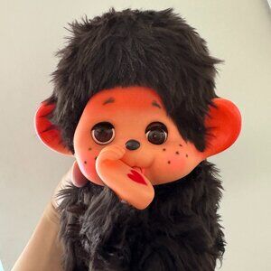 Rare Vintage 70s Monchhichi Sleepy Eyes Toy Plush Japan Preowned Collectible